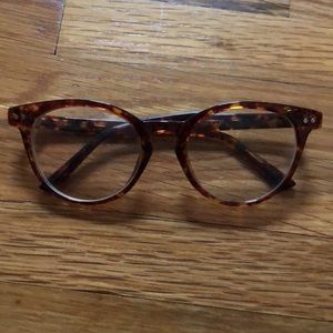 Zenni Blue Light glasses tortoiseshell with case